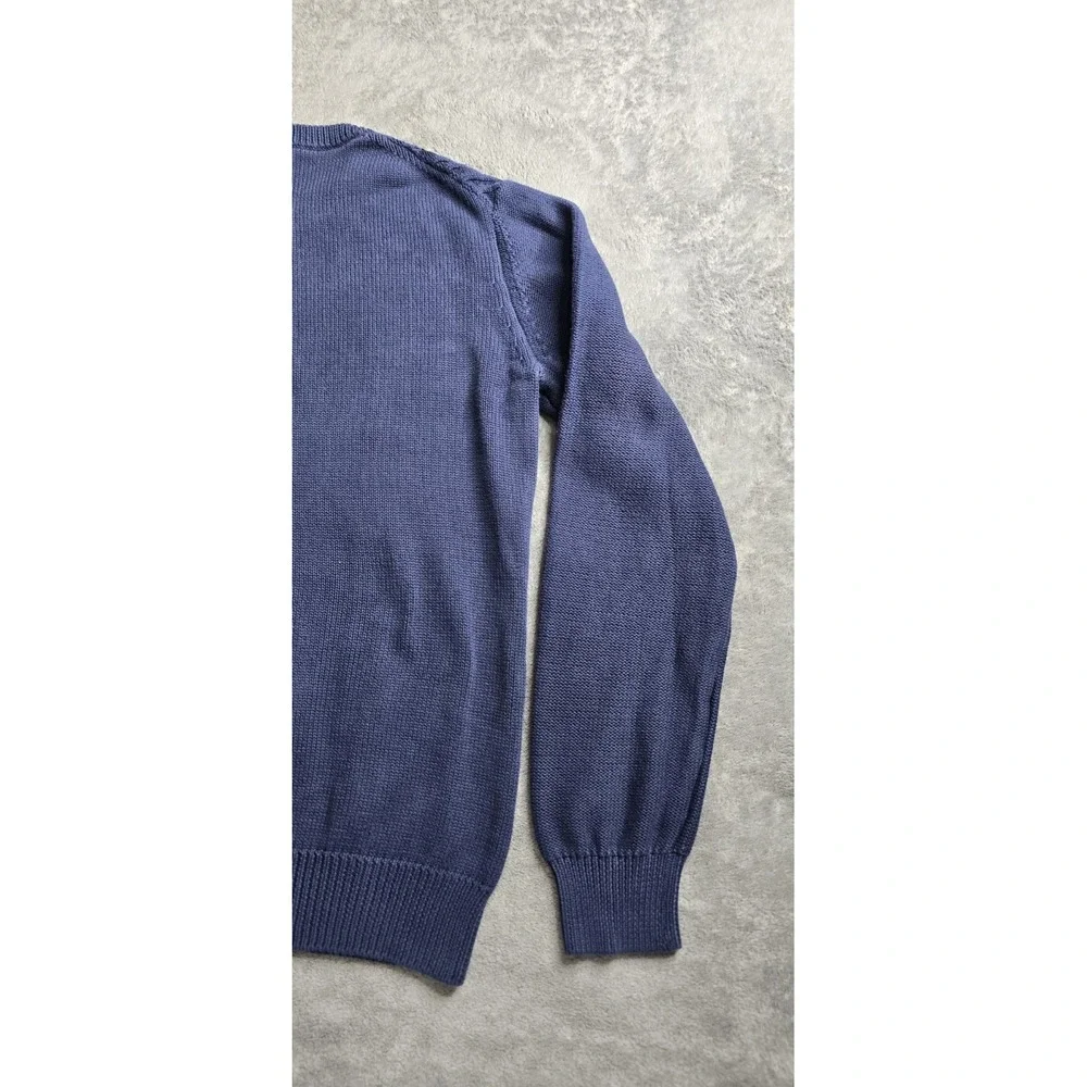 J Lindeberg Benji Sea Cable Knit Sweater Mens Medium Navy Blue Golf Preppy